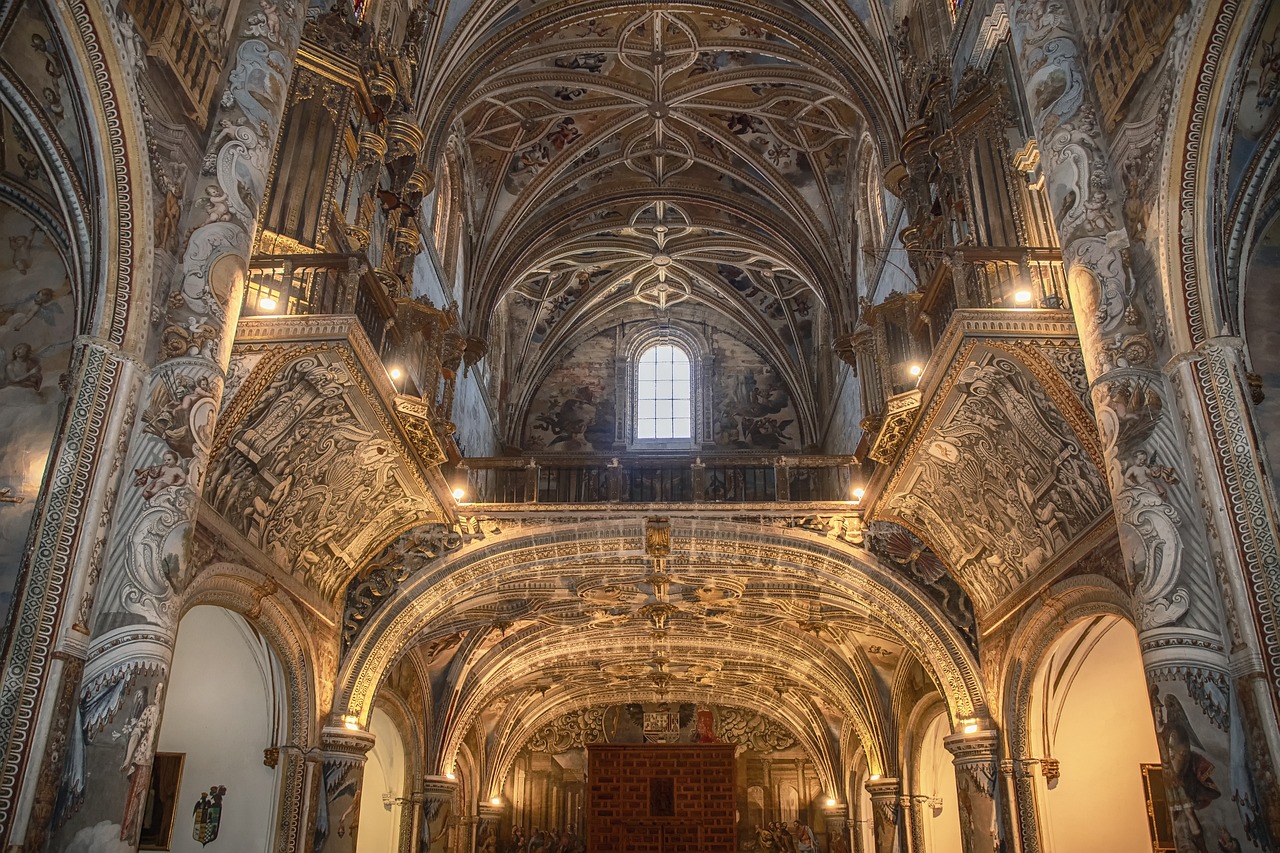 Ceiling of some church.